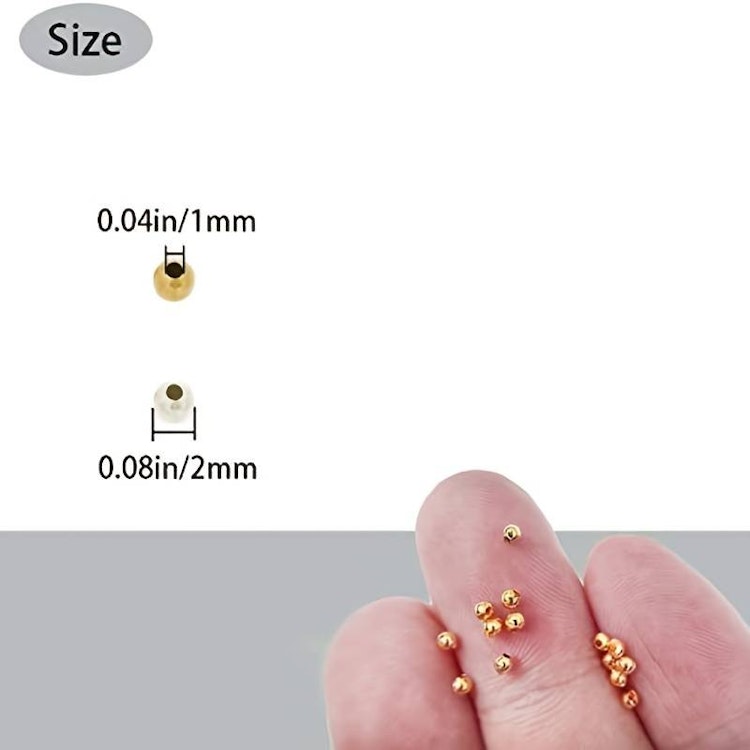 Klämpärlor, guld, 2mm - 250p