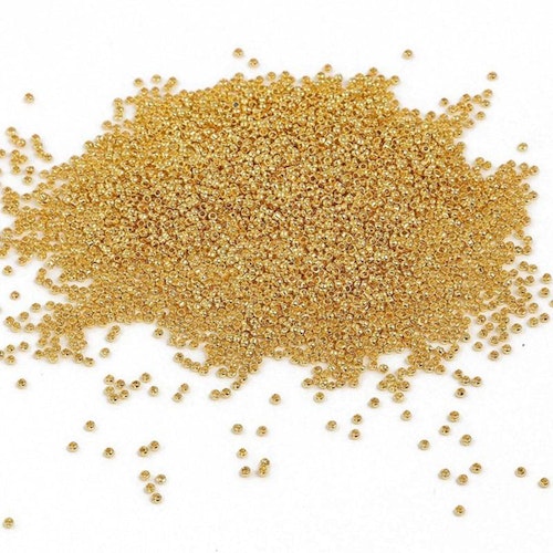 Klämpärlor, guld, 2mm - 250p