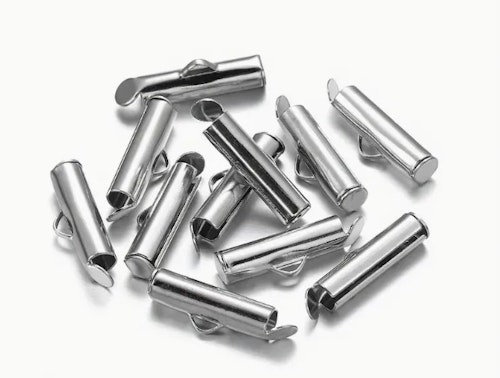 Slider-spänne, silver, 20mm - 10st