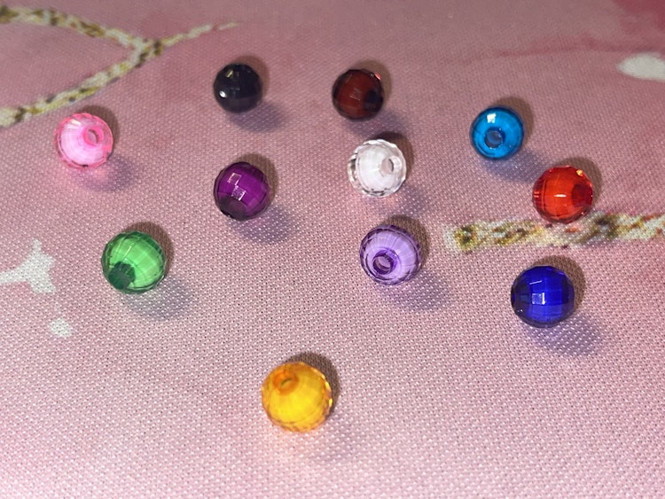 Multi-facetterad, 8mm, mix - 50st