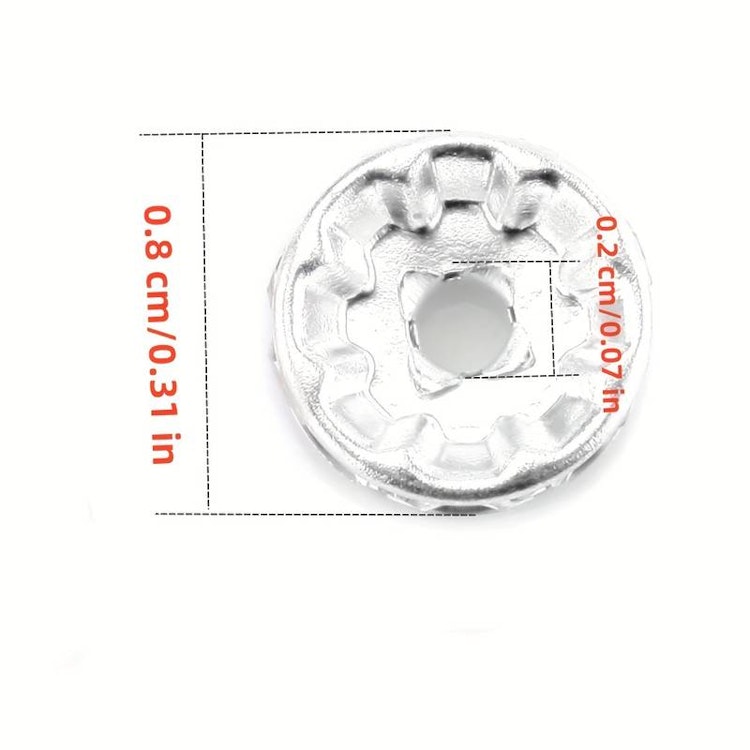 Strass-rondeller, silver, 8mm - 50p