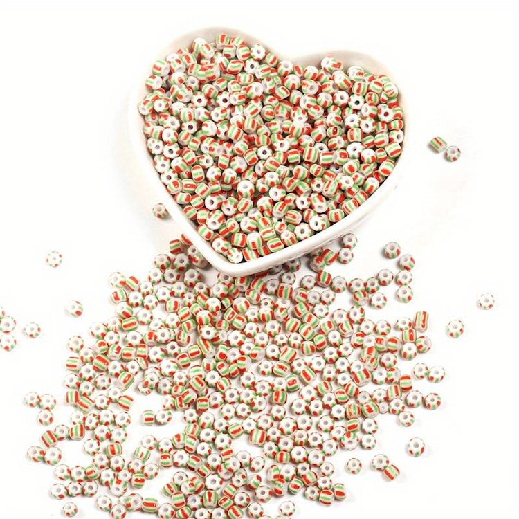 Seed beads, ca 3,8mm - 50st, flera olika