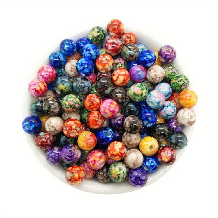 Marmor/Akryl, 8mm, mix - 50p
