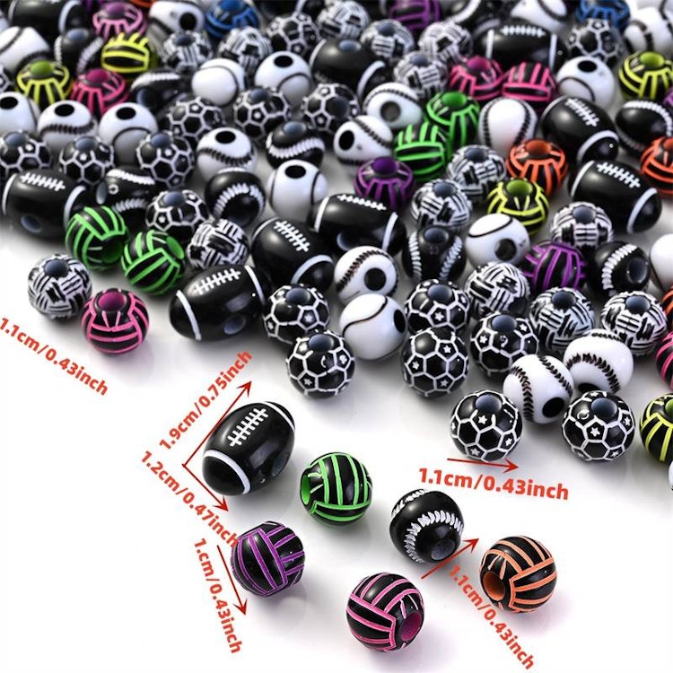 Akrylpärla sport - Ca 11mm, 10st