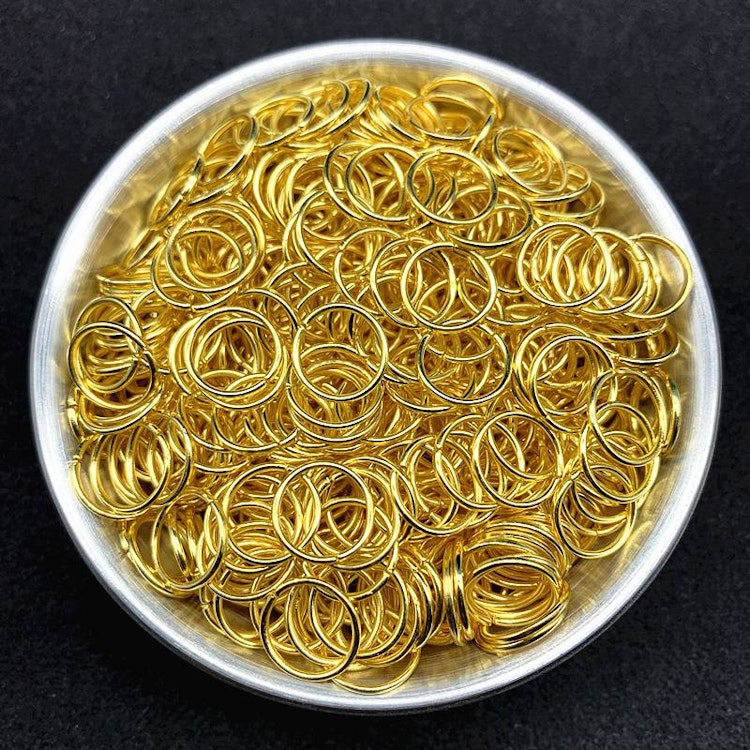Bindring, guld - 10mm, 50st