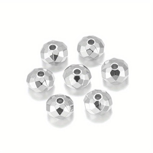 Fascettpärla, 8mm - silver, 50st