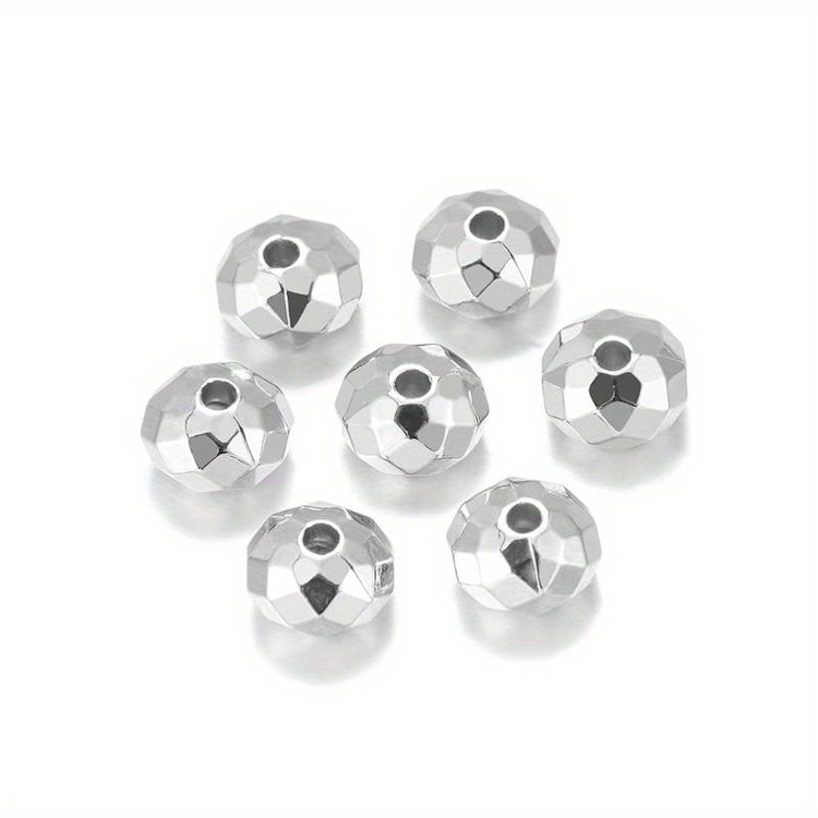 Fascettpärla, 8mm - silver, 50st
