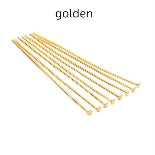Hattpinne, guld - 50mm, 50st