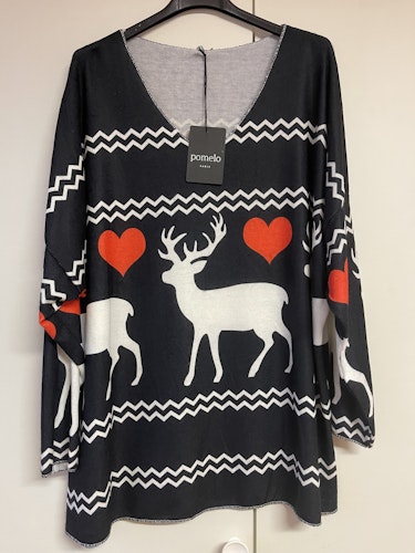 Tröja med ren och hjärta - Onesize