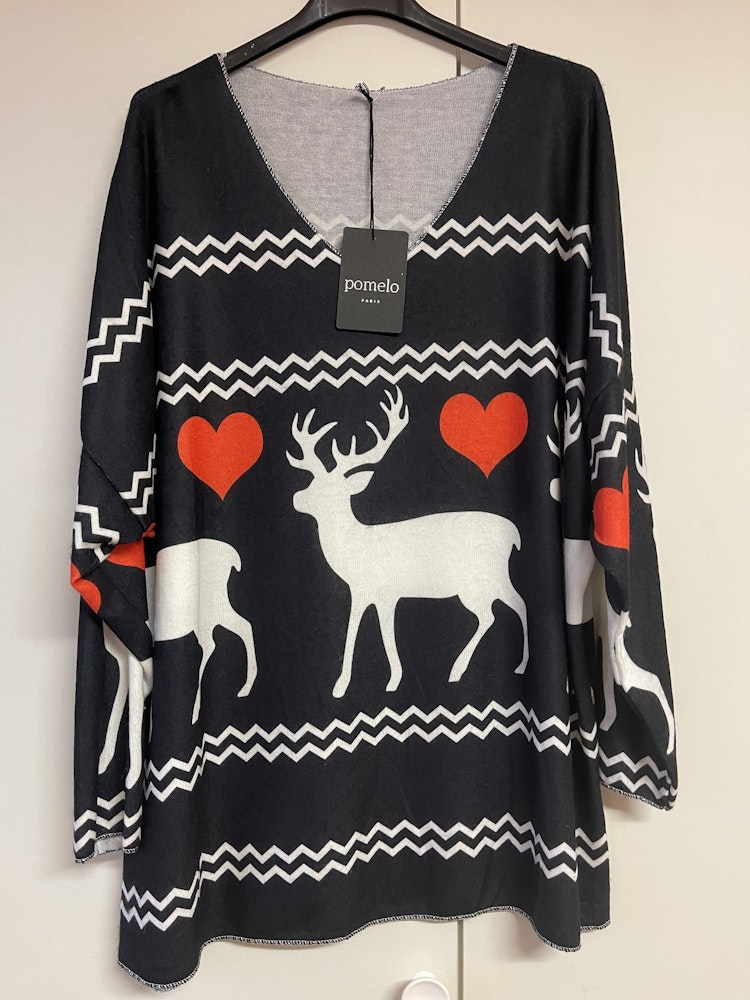 Tröja med ren och hjärta - Onesize