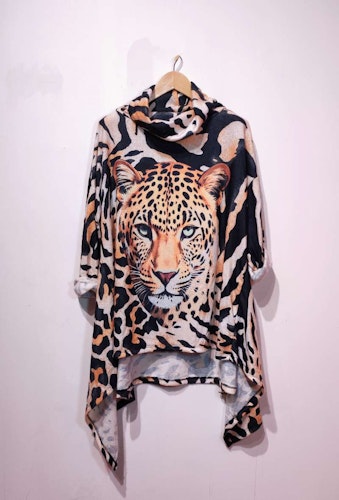 Polotröja med tryck - Onesize plus - Tiger