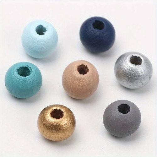 Träpärlor, 8mm - 50st