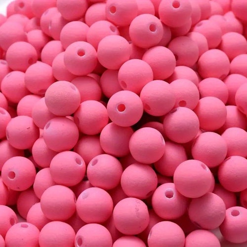 Frostad akryl, rosa, 8mm - 25st