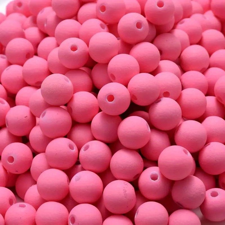 Frostad akryl, rosa, 8mm - 25st