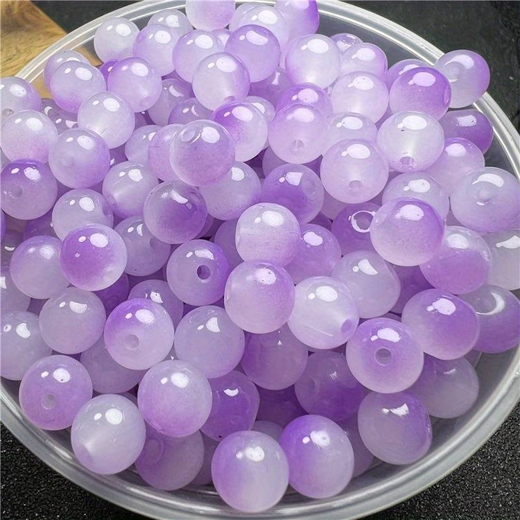 Glas, gradient, lila, 8mm - 50p