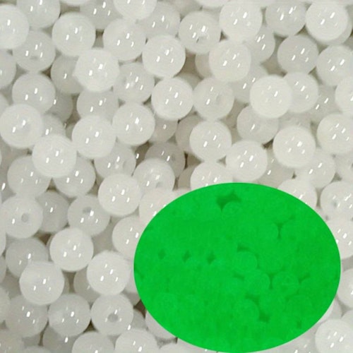 Glow-in-the-dark, vit, 8mm - 50p