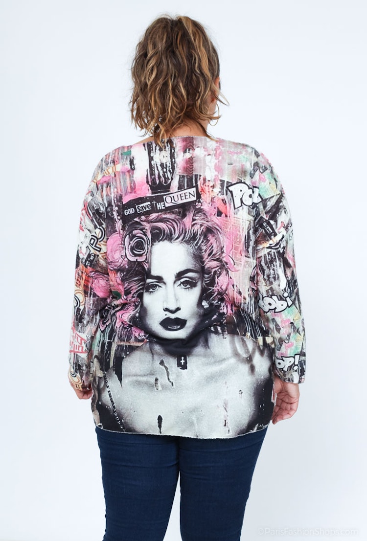 Tröja med tryck - Onesize plus - Madonna