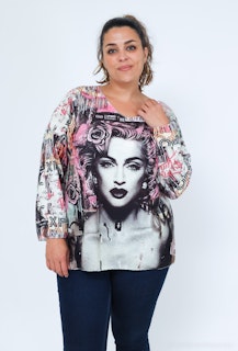 Tröja med tryck - Onesize plus - Madonna