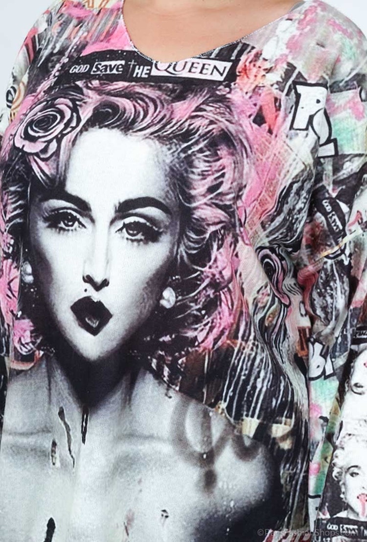 Tröja med tryck - Onesize plus - Madonna