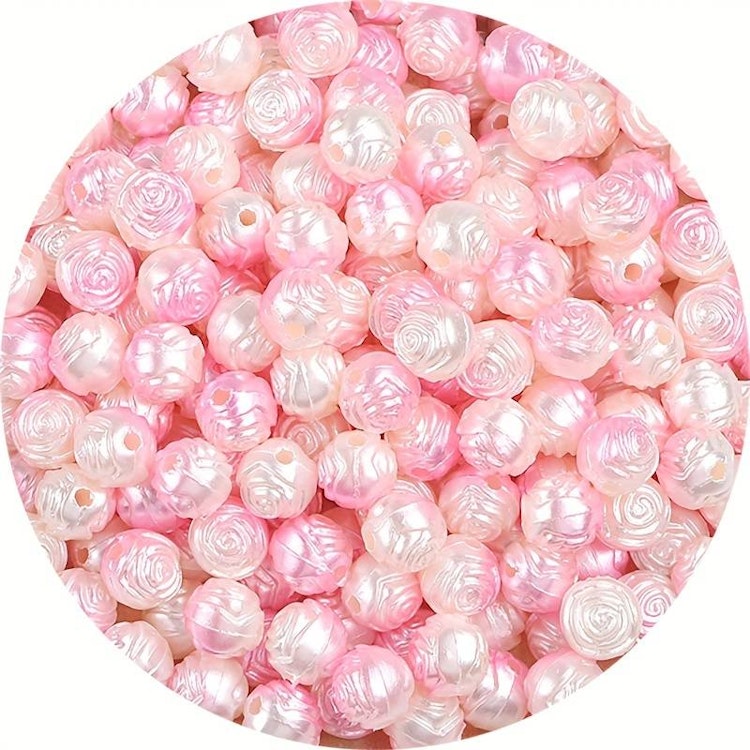 Rospärla - 8mm - Ljusrosa, 50p