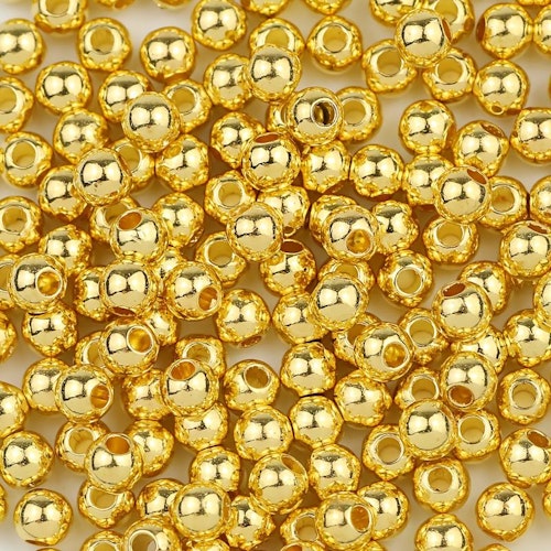 Akryl, guld, 8mm - 50p