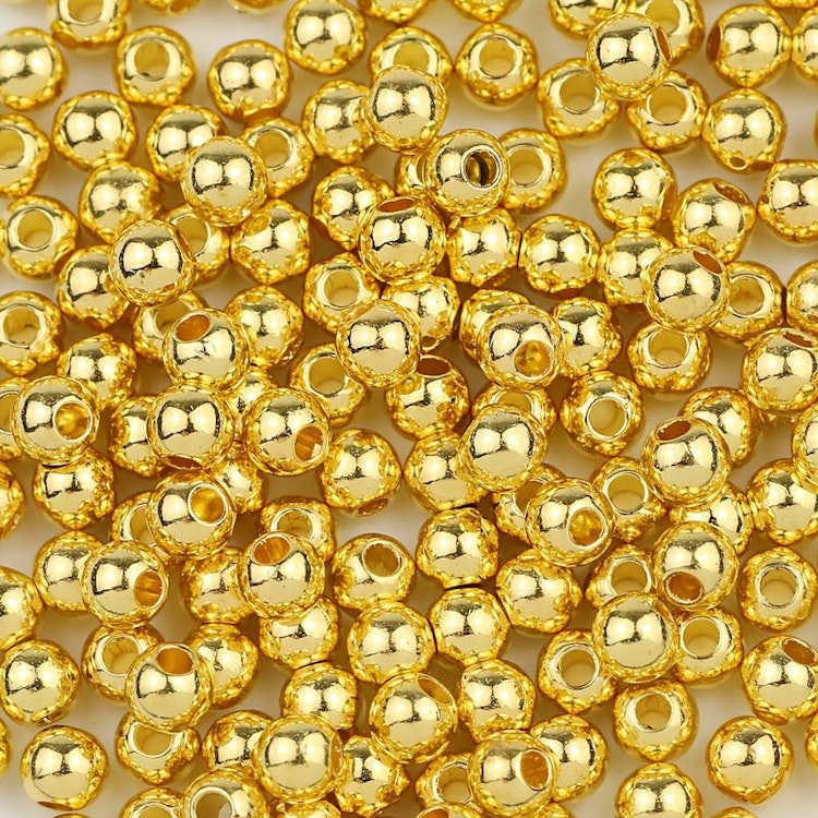 Akryl, guld, 8mm - 50p