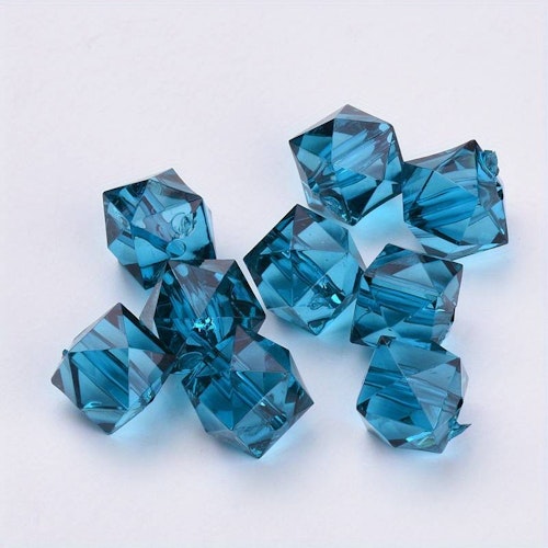 Polygon, teal, 8mm - 50p