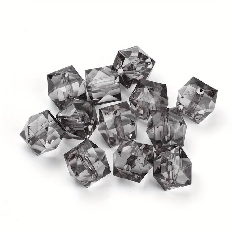 Polygon, grå, 8mm - 50p