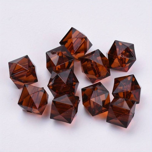 Polygon, brun, 8mm - 50p