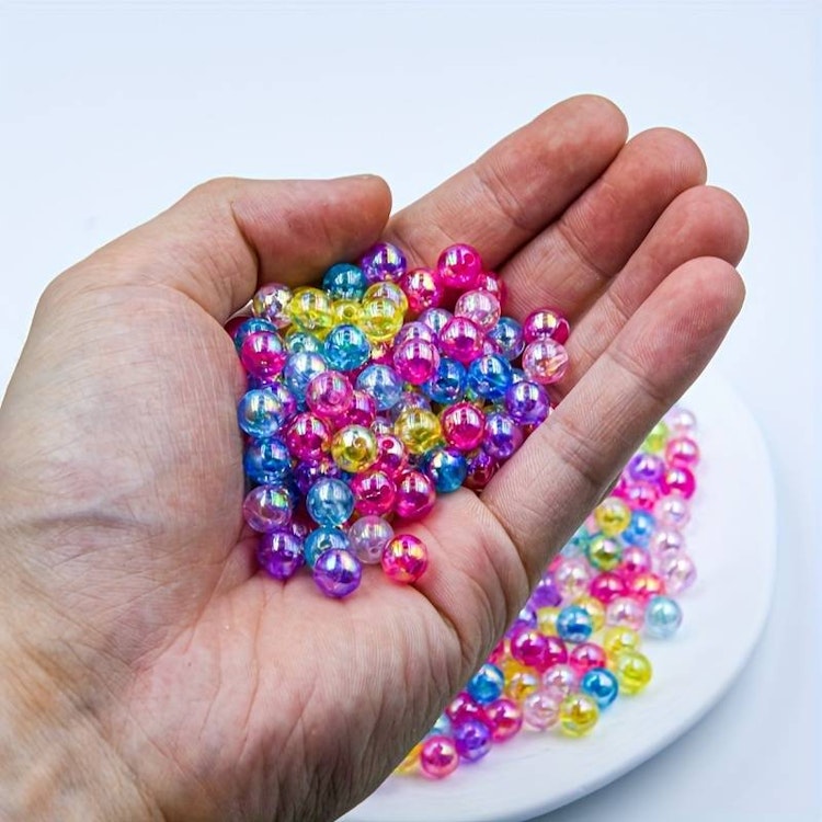 Bubbelpärlor, mix, 8mm - 50p