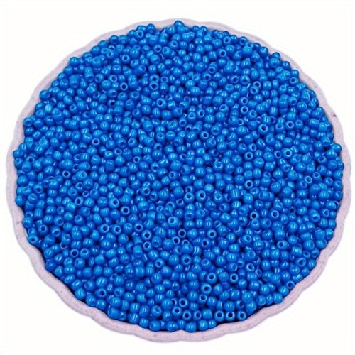 Seedbead, blå, 2mm - Ca 1000st