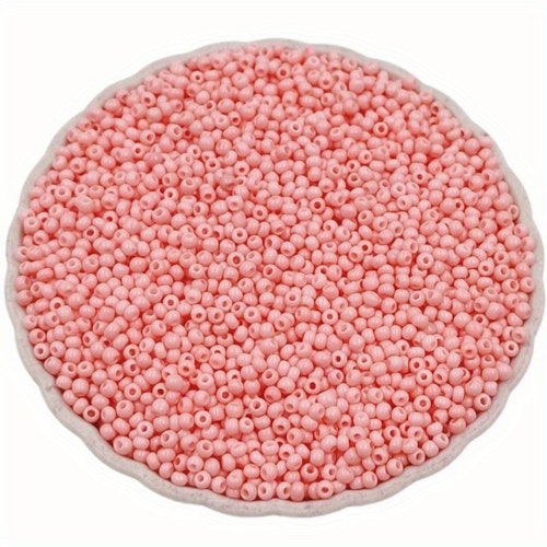 Seedbead, persika, 2mm - Ca 1000st