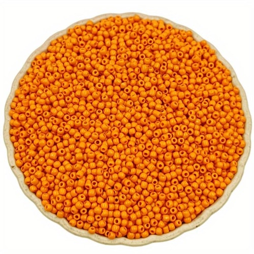 Seedbead, orange, 2mm - Ca 1000st