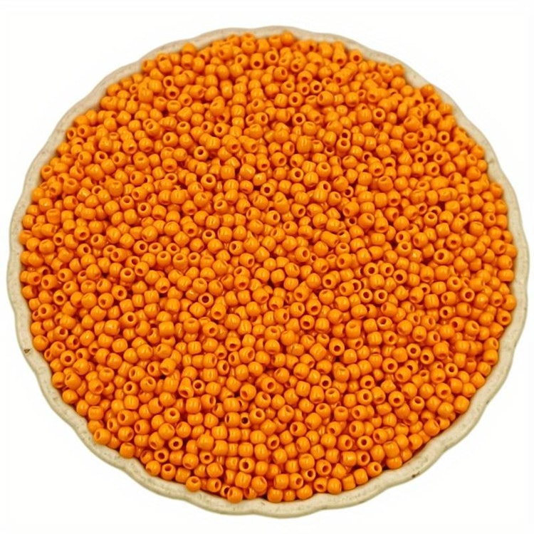 Seedbead, orange, 2mm - Ca 1000st