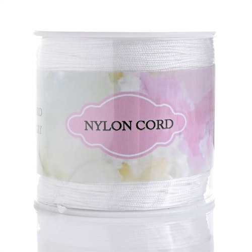 Nylontråd, vit - 0,8mm x 100m