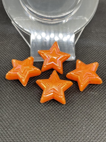 Akrylstjärna, orange, 23mm - styck
