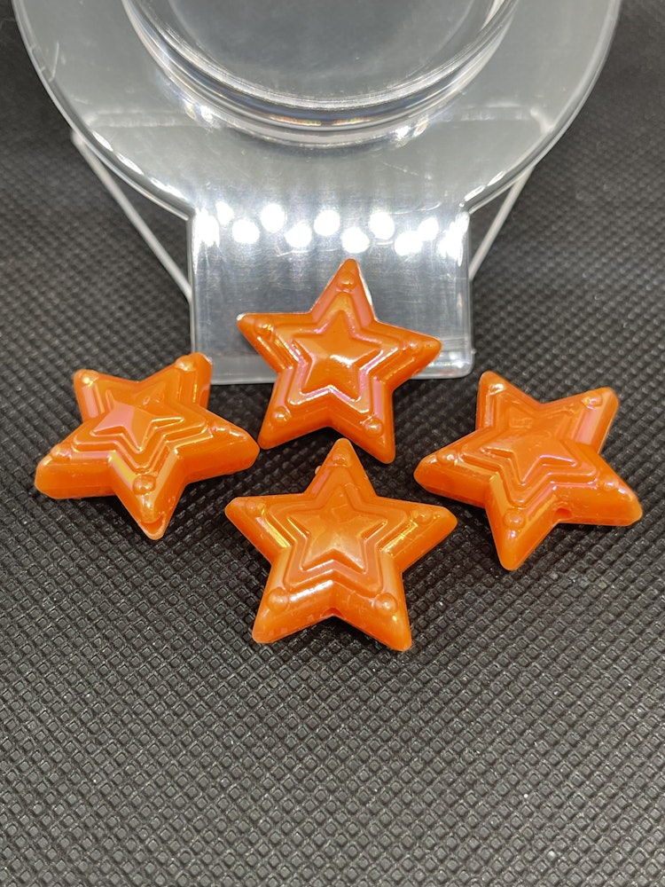 Akrylstjärna, orange, 23mm - styck