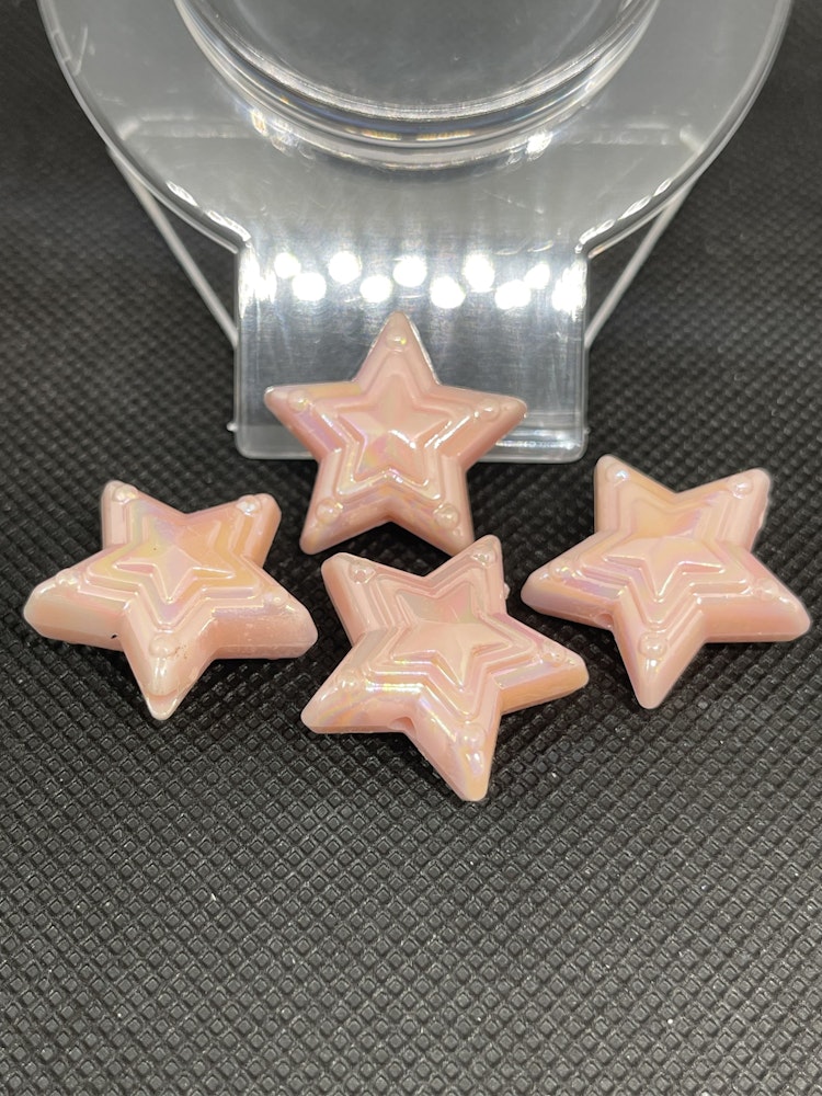 Akrylstjärna, rosa, 23mm - styck