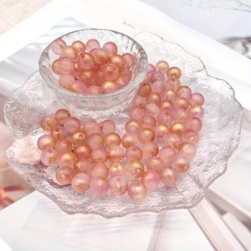 Frostad gradient, rosa-guld, 8mm - 50p