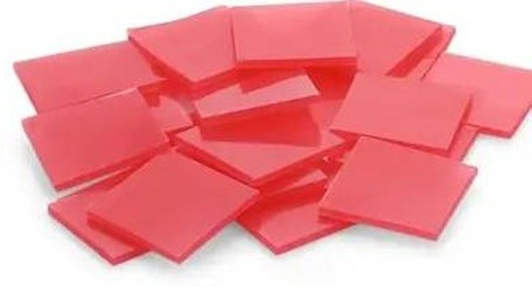 DP-vax, 2x2cm, röd - 6pack