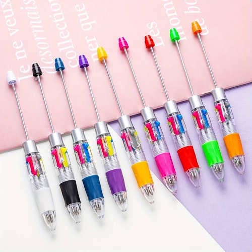 Pärlbar penna med 4 stift