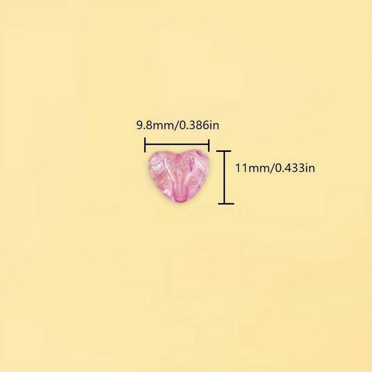 Krackelerad hjärta, mix, 9,8*11mm - 50st