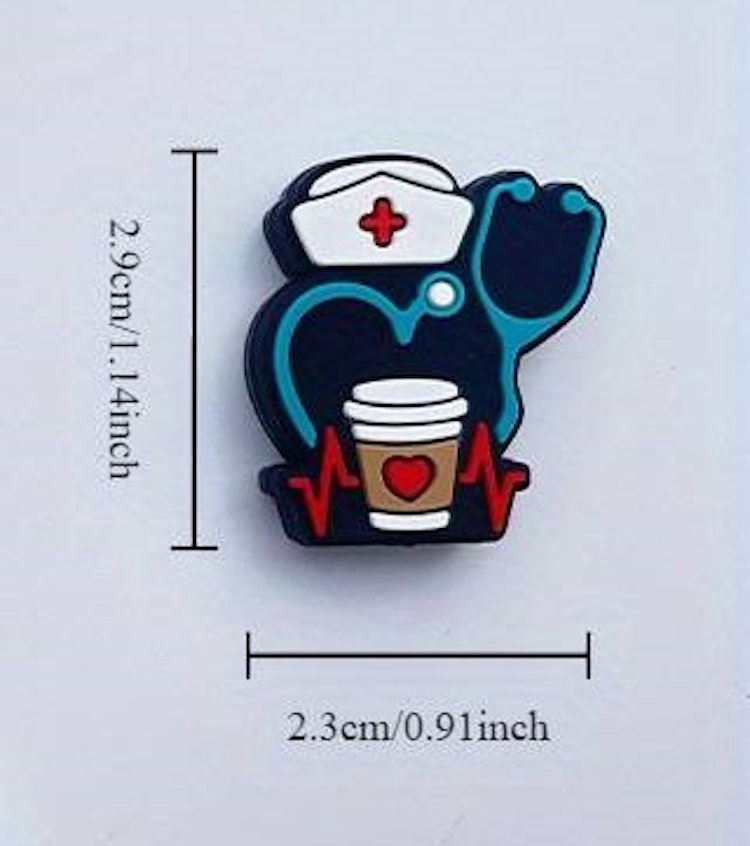 Silikon-pärla, nurse kaffe, svart - 29mm