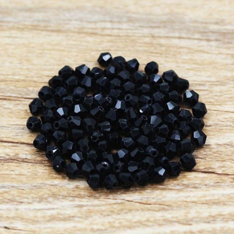 Biconeslipade, svart, 4mm - 100st