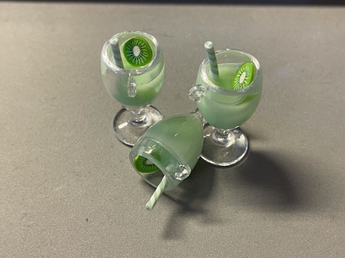 Stort glas - kiwi