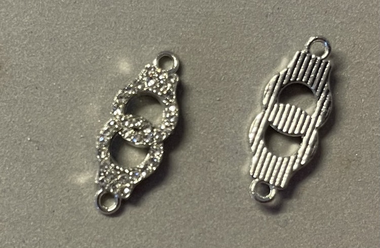 Handbojor med strass - silver