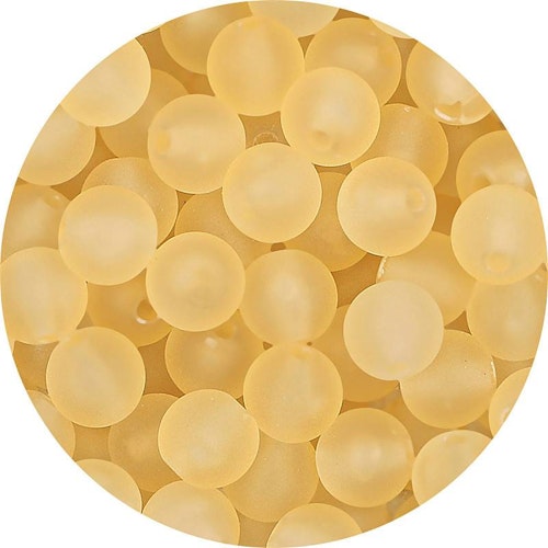 Macaroonfärgad akryl, 8mm, gul - 50p