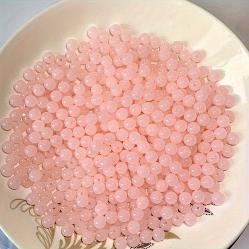 Geléfärgad akryl, 8mm, rosa - 50p