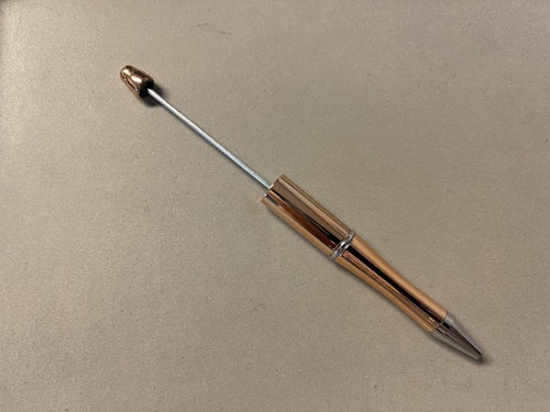 Pärlbar penna med extra stift - metallic -roséguld