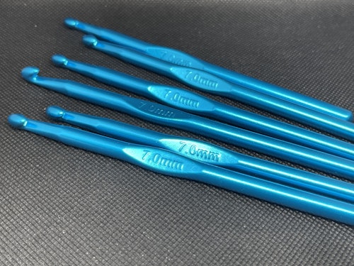 Aluminium, turkos - 7,0mm